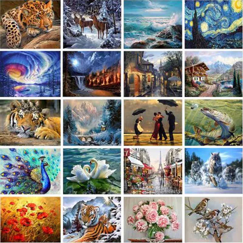 

Home Animal landscape character 5D Diamond Painting Cross Ctitch Kit Pattern Wall Sticker Mosaic Diamond Embroidery Painting BK