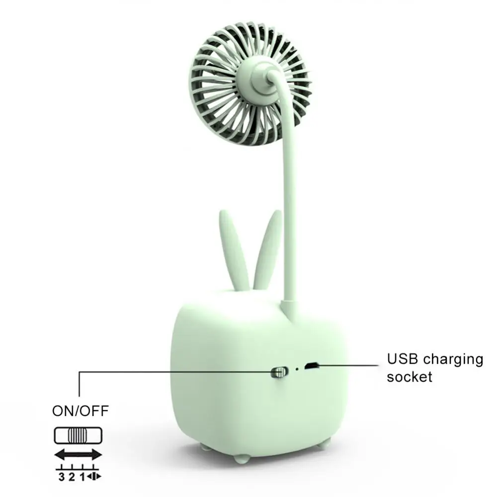 

TV children's toys colorful lighting desktop stereo mini fan USB charging portable small fan