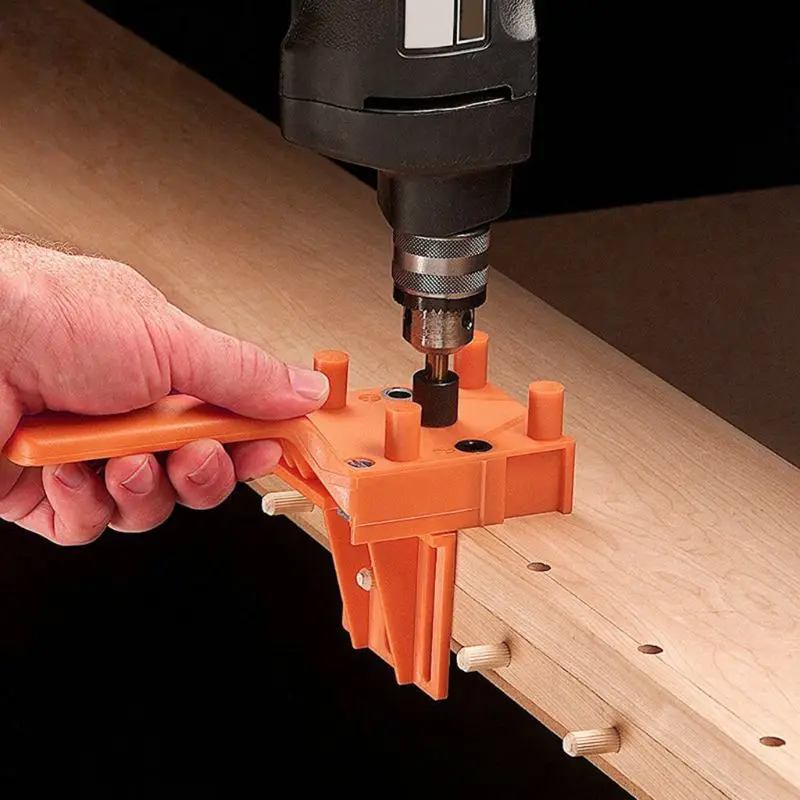 

Handheld Woodworking Doweling Jig Drill Guide Wood Dowel Drilling Hole Saw Accessories