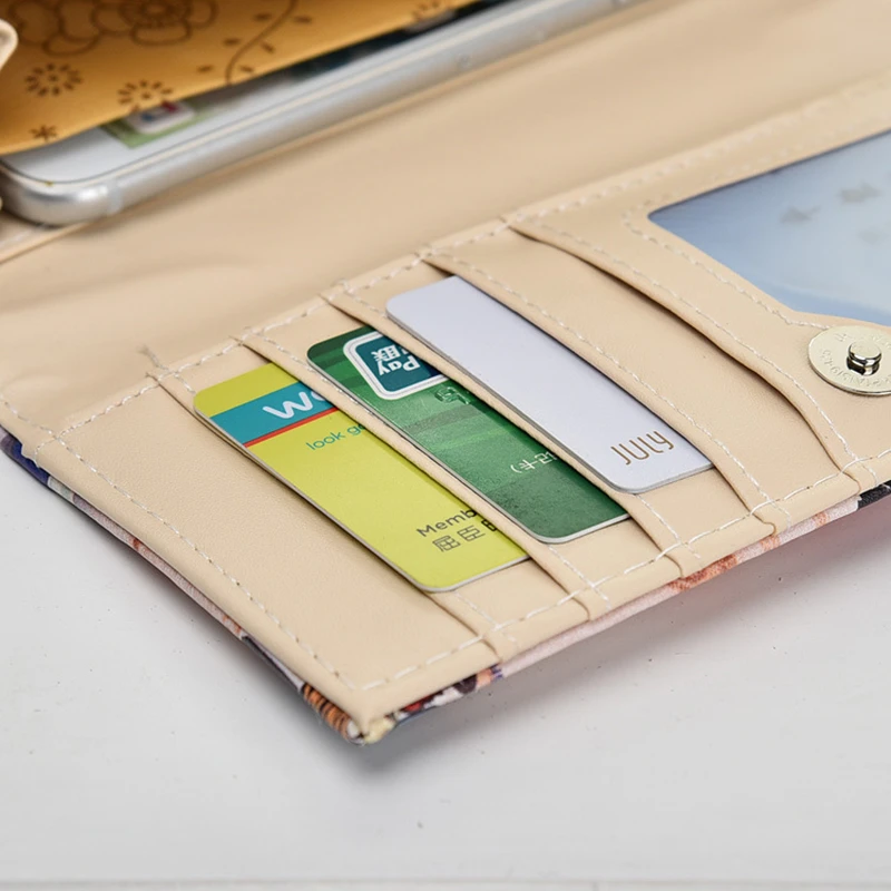 Женский кошелек из искусственной кожи однокомпонентный Длинный с мультяшным