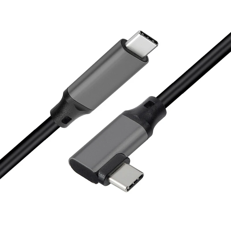 

100W PD 5A Curved USB3.1 Type-C Male Cable 1M 2M 5M 4K @60Hz 10Gbps USB-C Gen2 Cord For Macbook Pro Nintendo Oculus Quest 1 2 VR