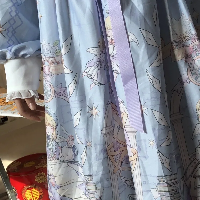 

Kawaii Lolita Dress Women Lace Maid Costume Dress Cute Japanese Costume Sweet Gothic Party Robe Renaissance Vestidos 2021 Spring