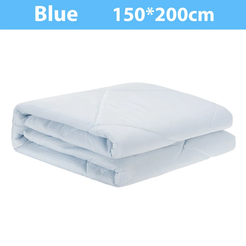 Original Xiaomi 8H antibacterial Cool feeling thin quilt Breathable Dry bacteriostatic Bedding Quilt for adult child Summer home - Цвет: Blue 150-200