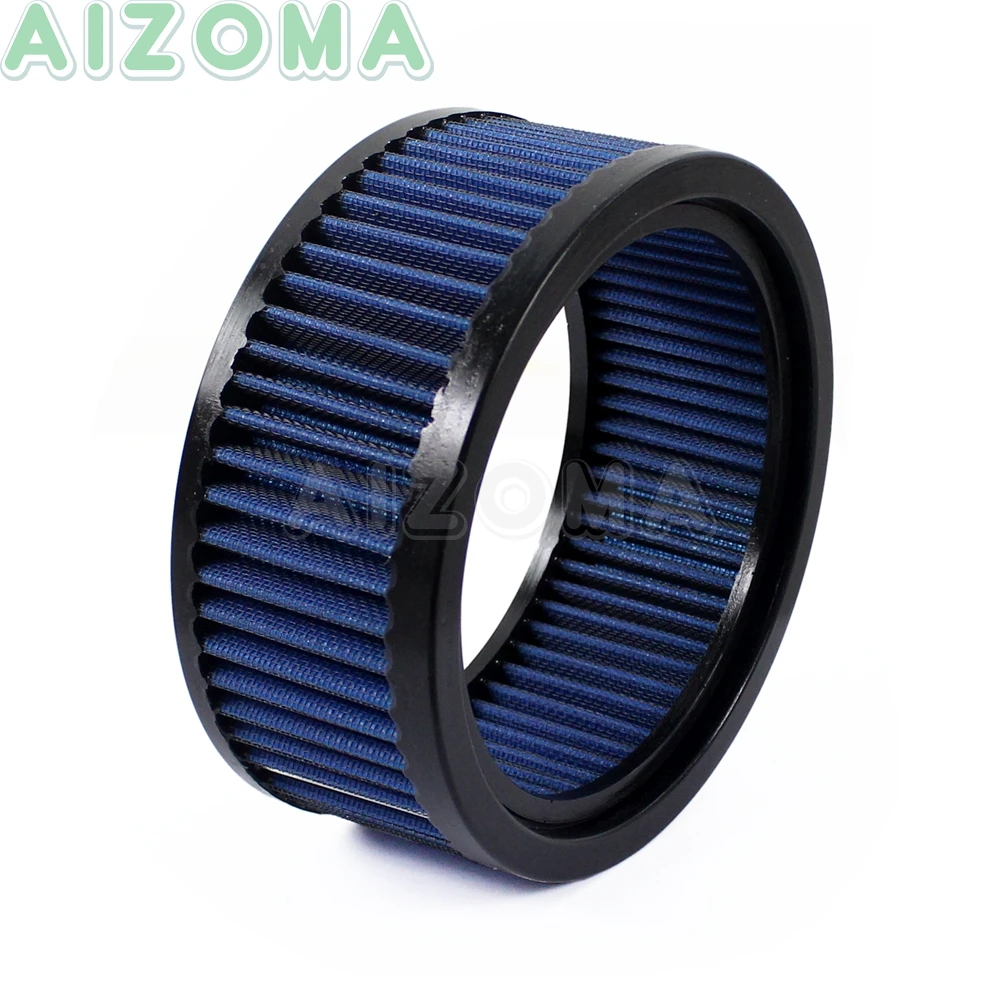1 шт мотоциклы Замена Синий Круглый хлопок марля воздушный фильтр Универсальный