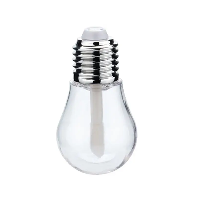 

5Pcs Light Bulb Shaped Empty Plastic Bottles Clear Lip Gloss Tubes Refillable