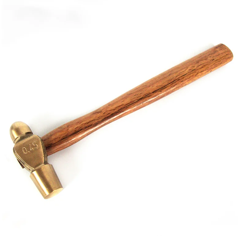 Латунный молоток ударная Медная головка ручка из твердой древесины