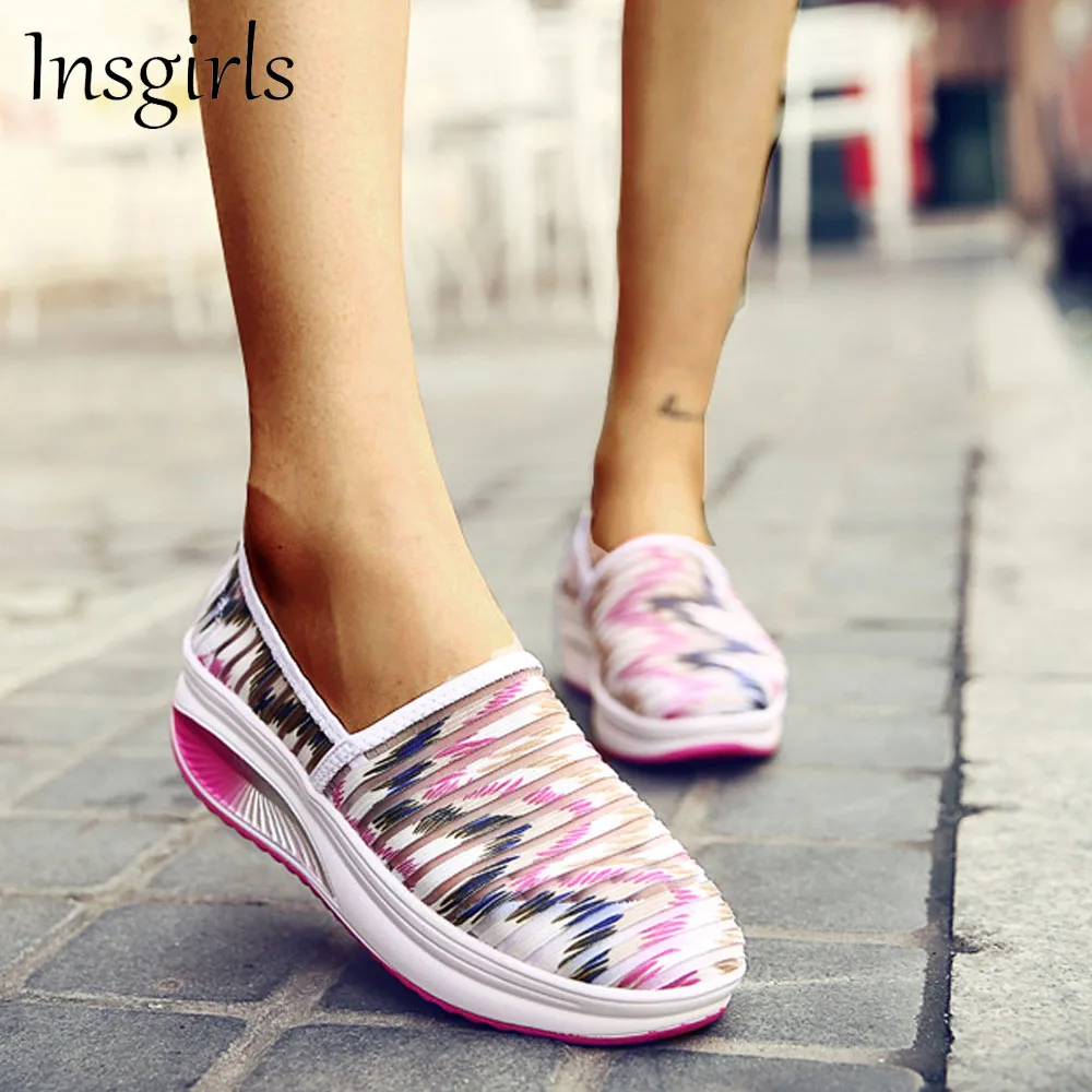 Женские ажурные кроссовки на платформе Повседневные Удобные спортивные туфли