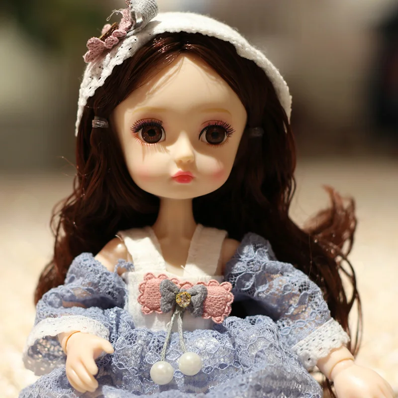 Новинка 26 см 1/6 BJD кукла для макияжа 4D глаза имитация ресниц платье маленьких