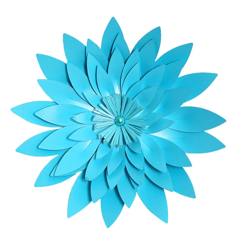 light blue Daisy Diy полуфабрикаты гигантская искусственная бумага Цветок Блестящий Фон для фотосессии настенные украшения большие бумажные бутоны реквизит для фотосъемки - Цвет: light blue Daisy