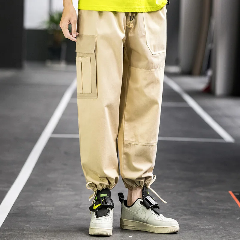 Спортивные брюки в стиле хип-хоп Джоггеры Корейском Мужская Уличная одежда