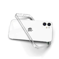 slim transparent silicone bumper for iphone 13 pro max 12 mini hybrid hard pc frame soft edge anti knock protection case