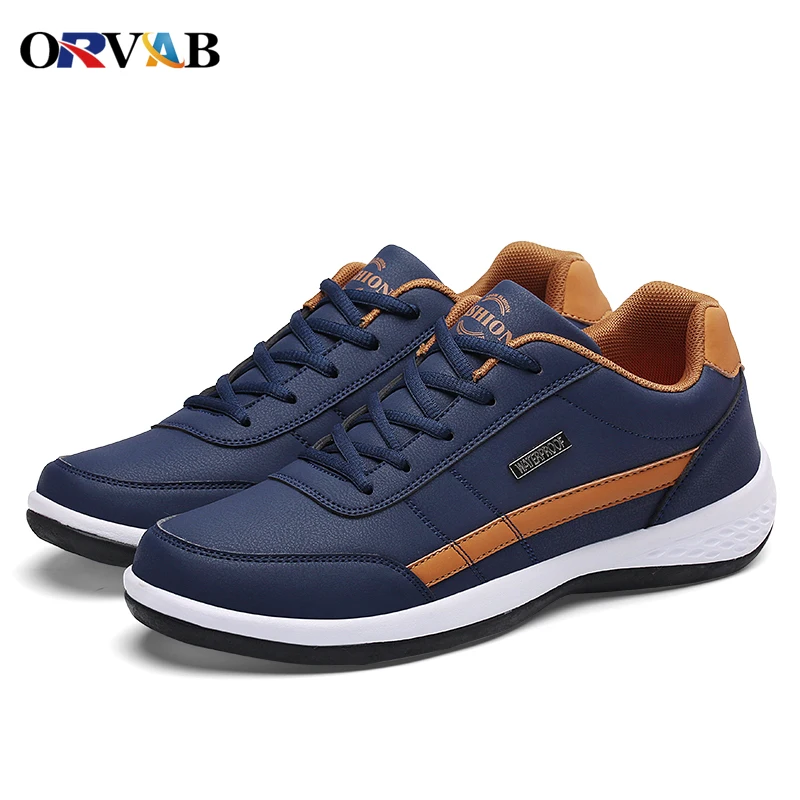 

2021 New Fashion Men Sneakers for Men Casual Shoes Breathable Lace Up Mens Casual Shoes Spring Leather Shoes Men Chaussure Homme