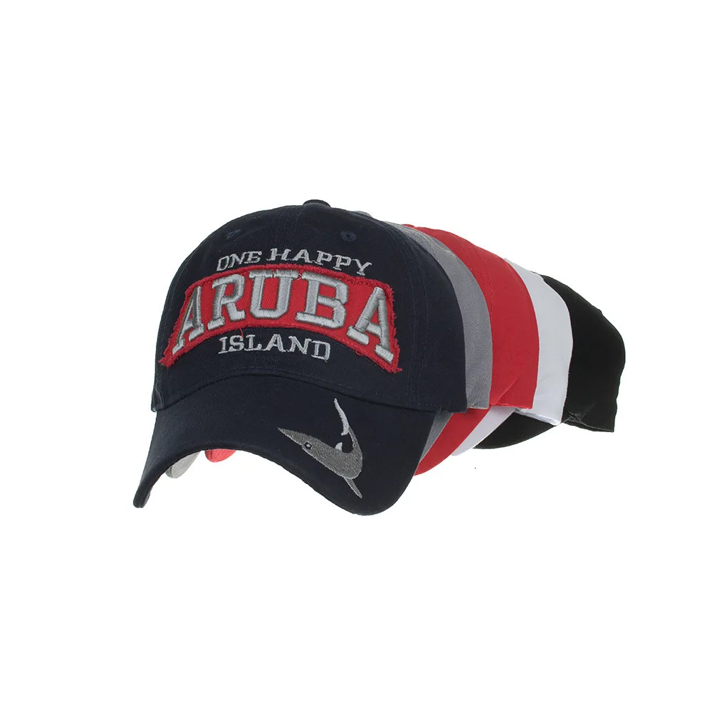Много красивых летние Аруба письмо вышитая бейсбольная Кепка остроконечные