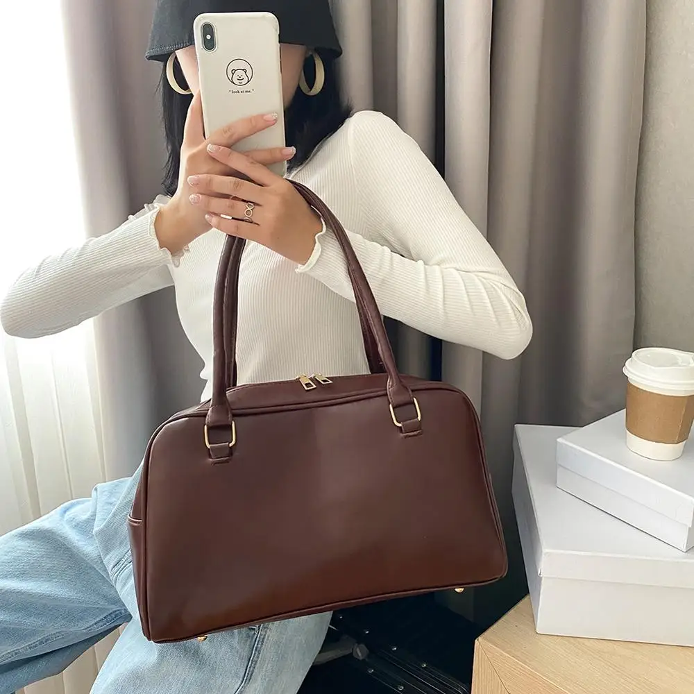 

New Trend Retro Women Handbags PU Large Capacity Shoulder Underarm Bag Travel Clutches Classic Elegant Crossbody Shoulder Bag