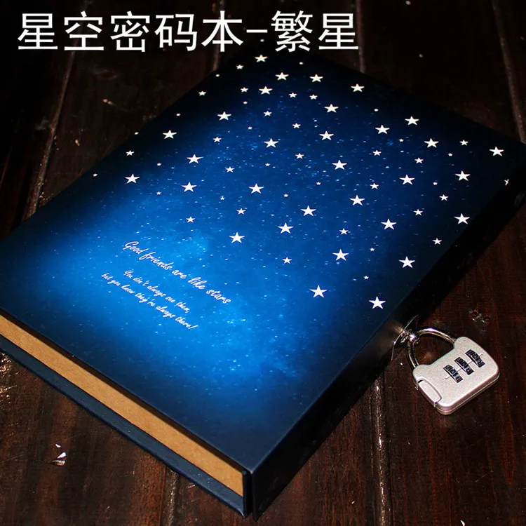 Notebook Винтажный дневник, блокнот с кодом блокировки, ретро личный дневник, толстый блокнот, блокнот, офисные школьные принадлежности, Подарочная записная книжка - Цвет: Notebook