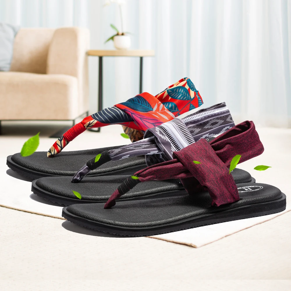 Сандалии женские в стиле ретро для йоги дизайнерские шлепанцы на плоской подошве