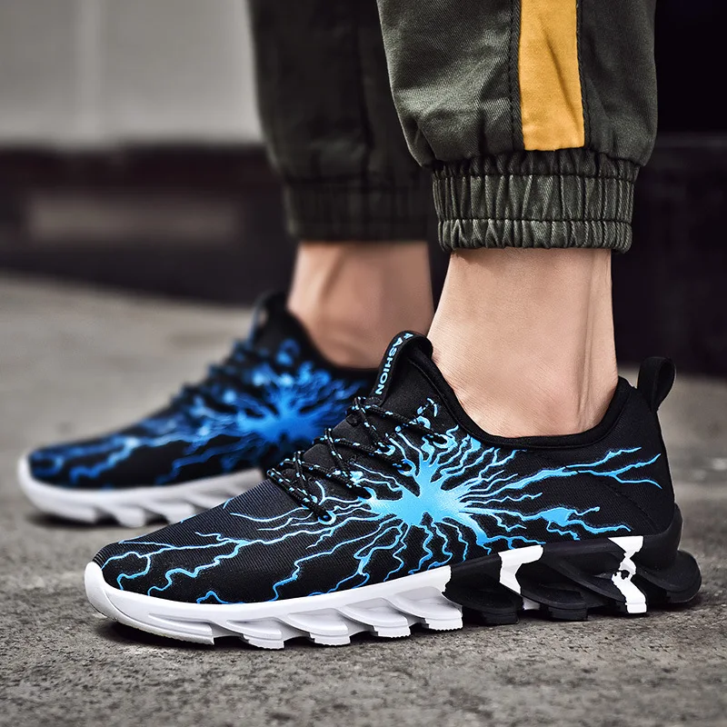 Новинка 2019 года сезон осень Мужская дышащая обувь трендовая с ножами легкая