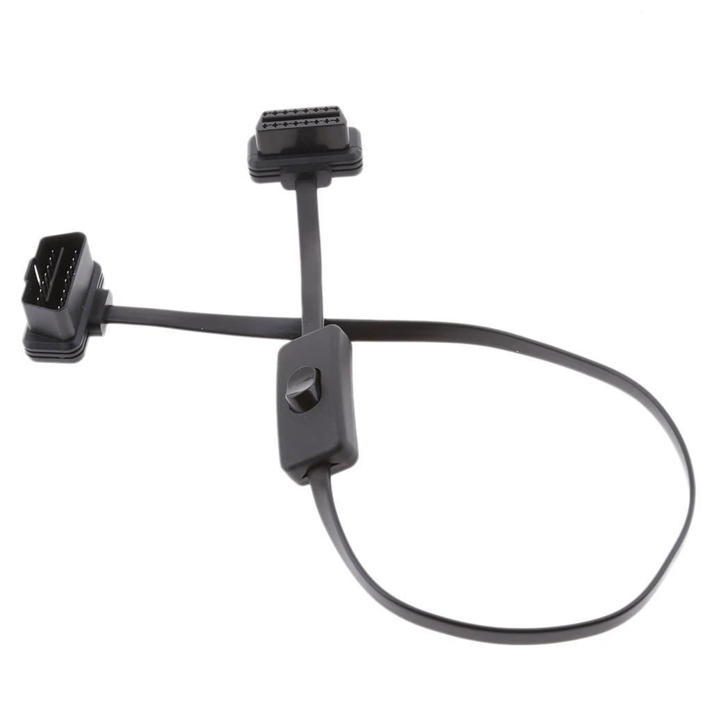 

16 Pin M to F With Switch OBD2 Cord Extension Cable Adapter Connector On/Off