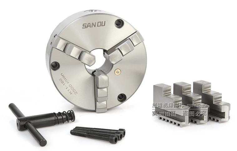 

For Russian 3 inch 3 Jaw Chuck Self-Centering K11 80 80mm chuck with Wrench and Screws Hardened Steel