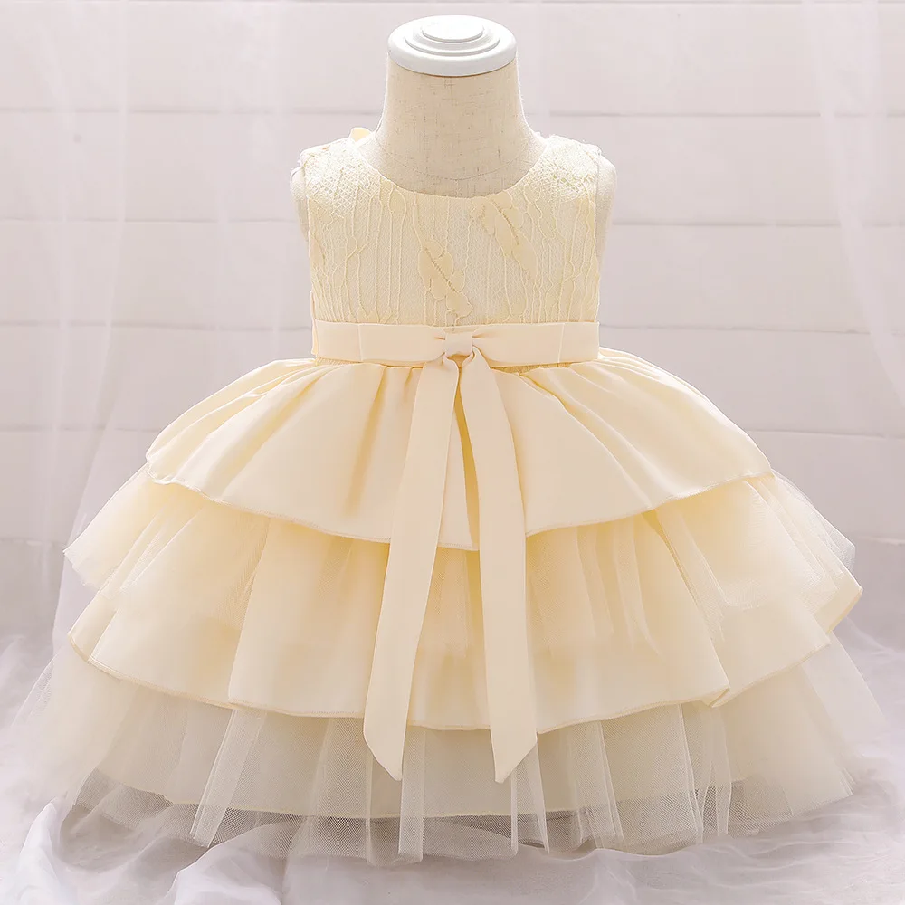 

New Design Little Girls Party Boutique Clothing Fashion Princess Wedding Birthday Girl Dresses Lace Ball Gown Dress for Children