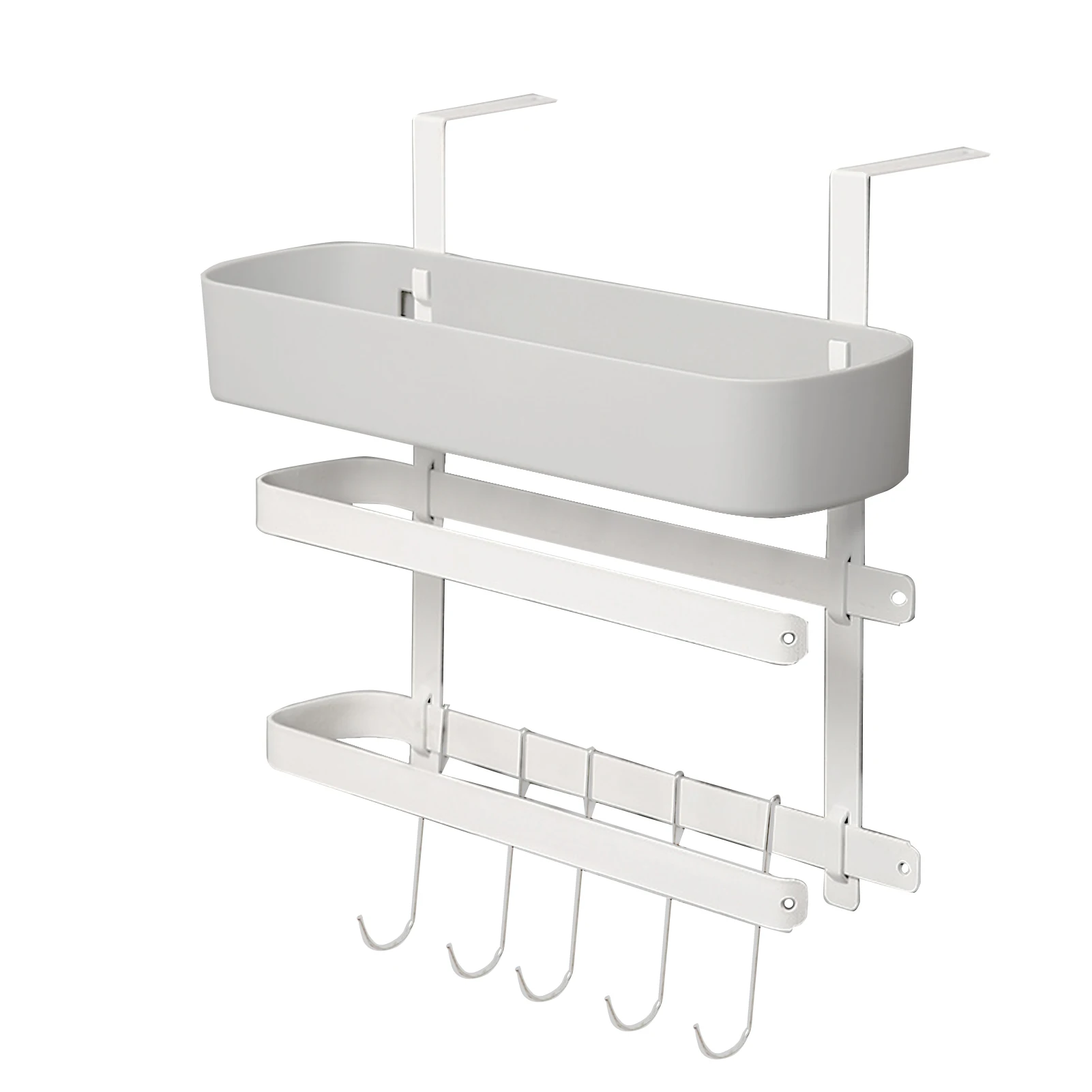 

Refrigerator Side Rack Space Saving Kitchen Organizer Multi Layer Storage Holder Paper Towel Shelf Hanging Home With 5 Hooks