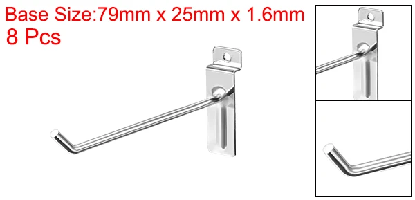 15cm 8Pcs Uxcell 8-15 шт. 10 каблуке 15 см, 20 см, 25 см, 30 см, экономпанель крюк для комната гараж витрина магазина розничной торговли Запчасти - Цвет: 15cm 8Pcs
