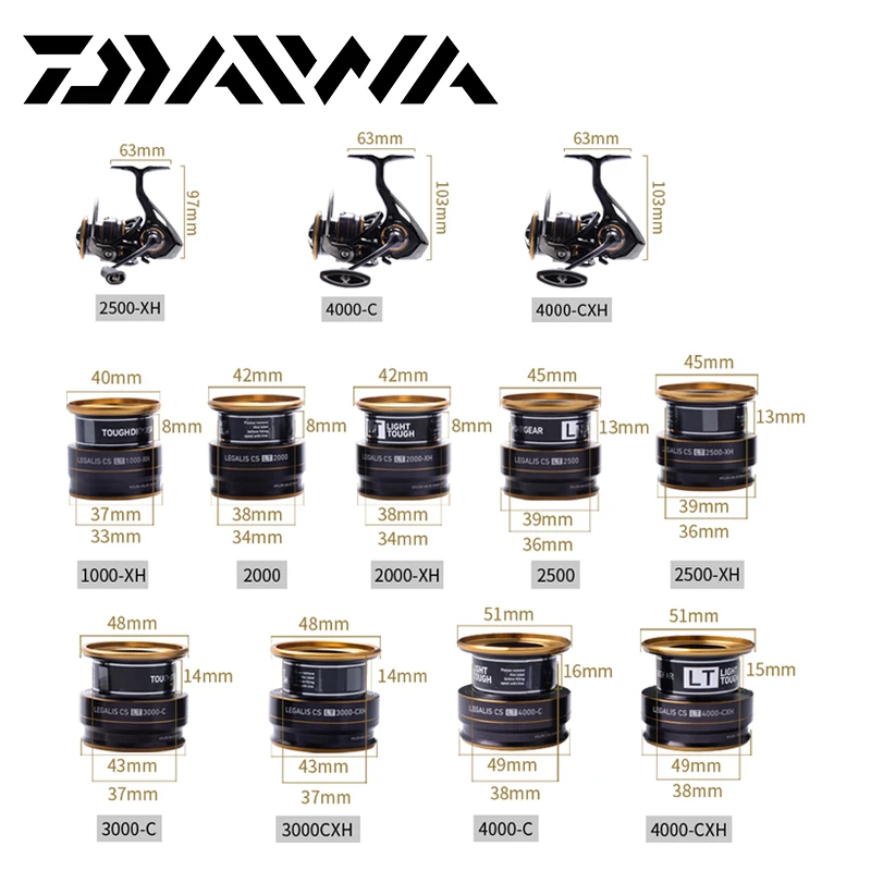 2021 NEW DAIWA LEGALIS CS LT Spinning Fishing Reels 1000-3000 6+1BB Max Drag 12KG Gear Ratio 5.2:1/5.3:1/6.2:1 Saltwater Wheel | Спорт и