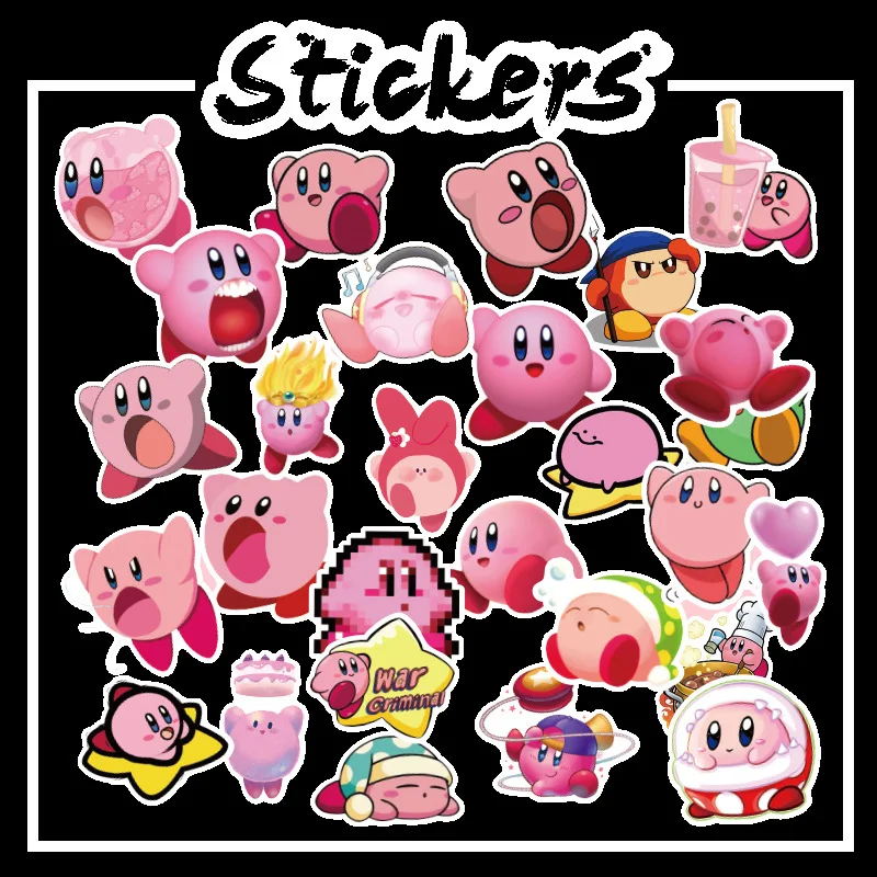 

50 шт./компл., наклейки Kirby, зеркальный шлем для ноутбука Dream Land, креативный водонепроницаемый чемодан «сделай сам», мультяшное украшение