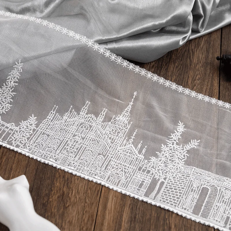

High Quality Princess Castle Lace Fabric Creative Home Decoration Mesh Ribbon DIY Clothing Wedding Dress Lace Accessories 16.5CM