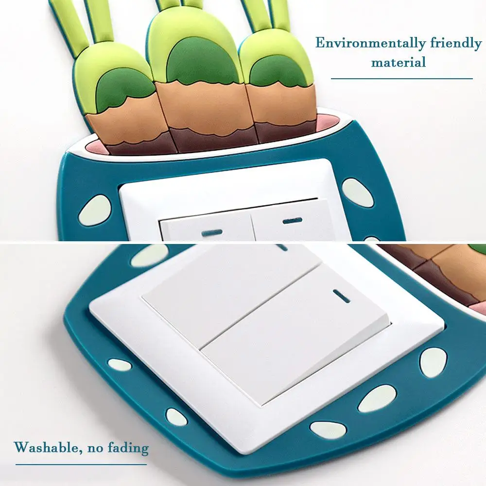 Настенные наклейки на стену светильник защитный чехол для переключателя в