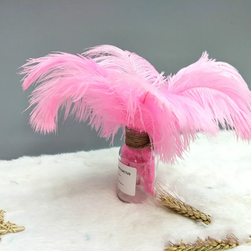 50 шт. розовый страусиное перо фото фон настенный материал свадебное украшение