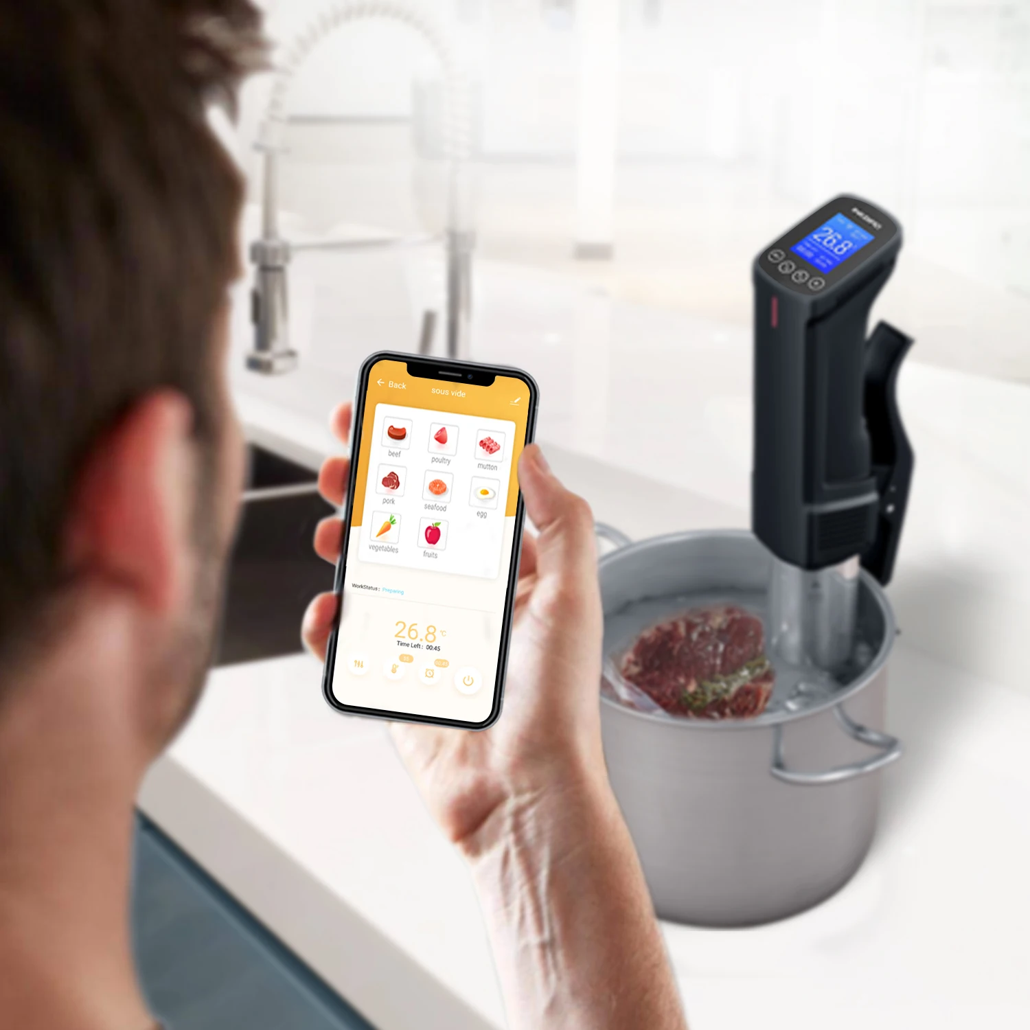 inkbird kitchen appliance cooking utensils wifi sous vide vacuum sealer 1000w immersion circulator heater with timer alarms free global shipping