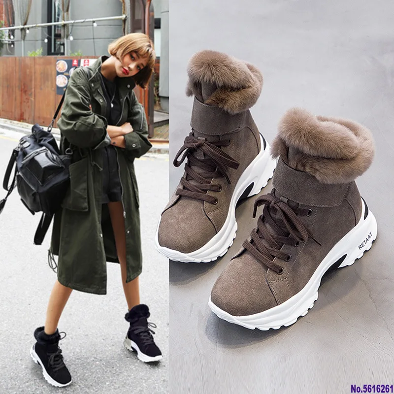 

Женские ботинки, новинка 2020, зимние короткие ботинки для девочек, женские короткие матовые ботинки из натуральной кожи с бархатной хлопково...