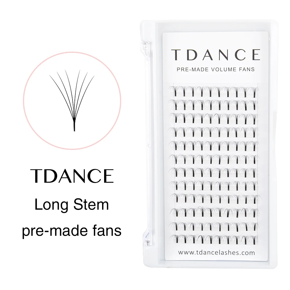 TDANCE длинные Стволовые готовые вентиляторы 3D 4D 5D 6D тепловые скрепленные ресницы