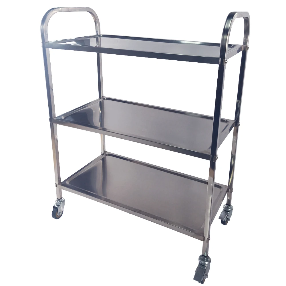 3 уровневая Тележка из нержавеющей стали стальные тележки для хранения подшипник
