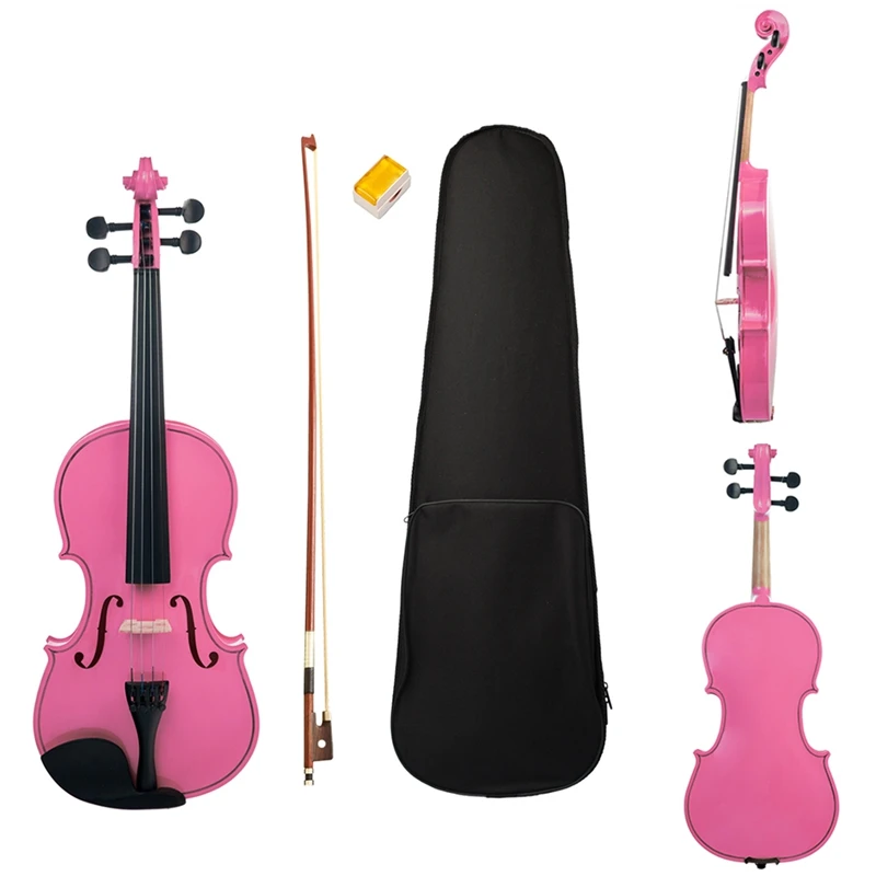 

NAOMI PINK Student Violin with Hard Case, Bow, Rosin SET
