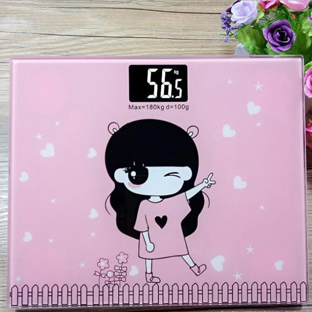 Мультипликационные светящиеся электронные весы анализатор жира в теле