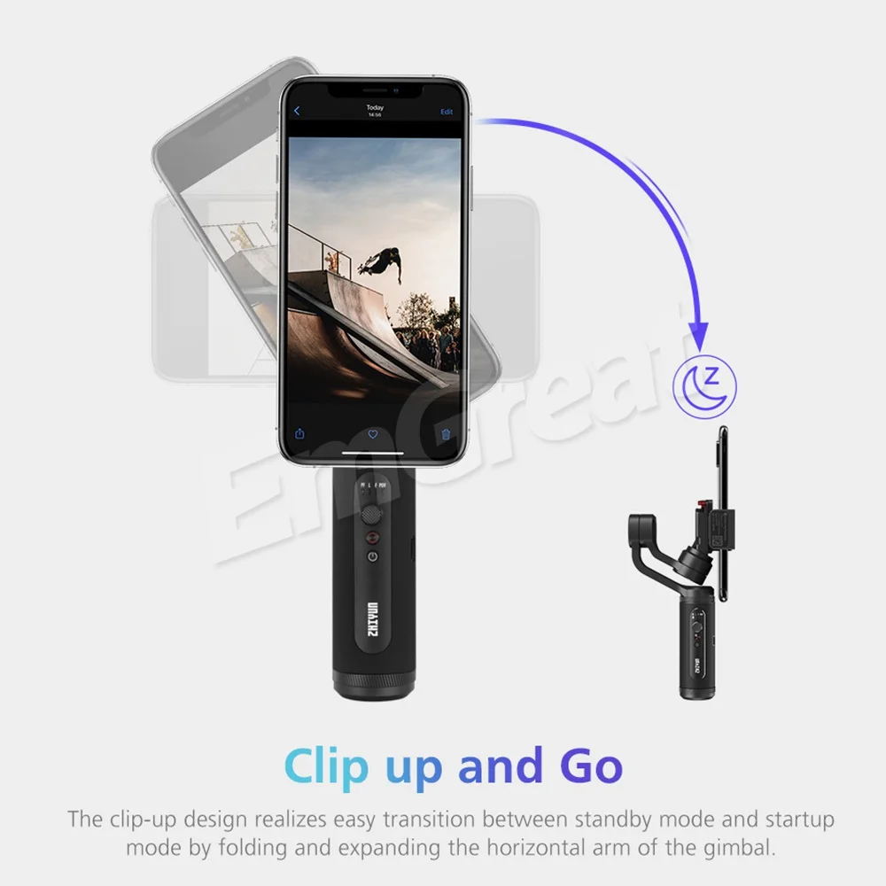 Zhiyun Smooth 4 Q2 3-осевой портативный смартфон сотовый телефон видеокамеры Стабилизатор для iPhone 11 Pro Max XS XR X 8P 8 samsung S9 S8 и экшн Камера