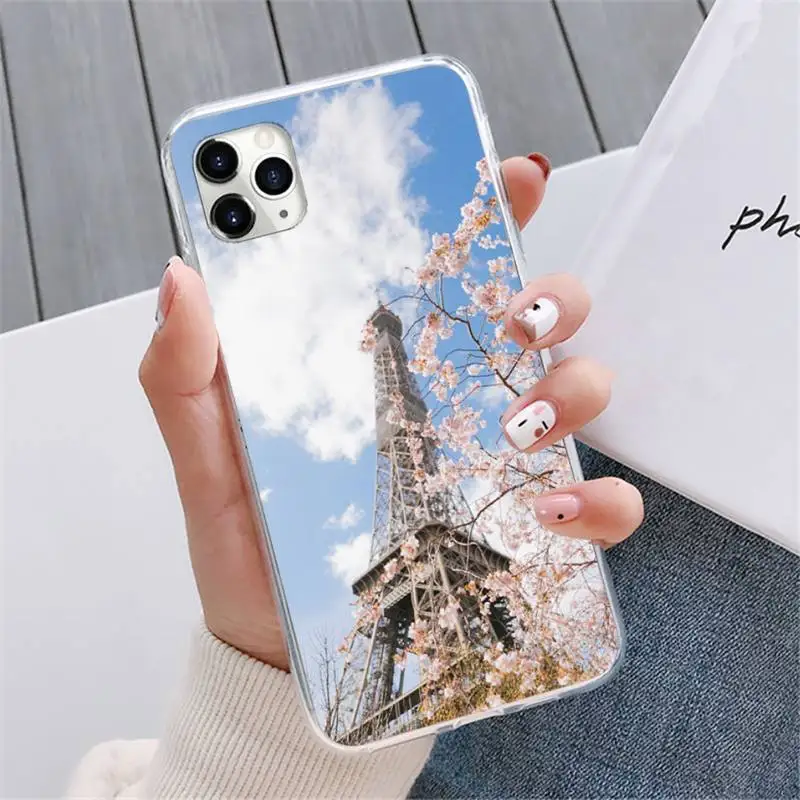 

Romantic Paris Eiffel Tower Phone Cases For iphone 12 5 5s 5c se 6 6s 7 8 plus x xs xr 11 pro max mini