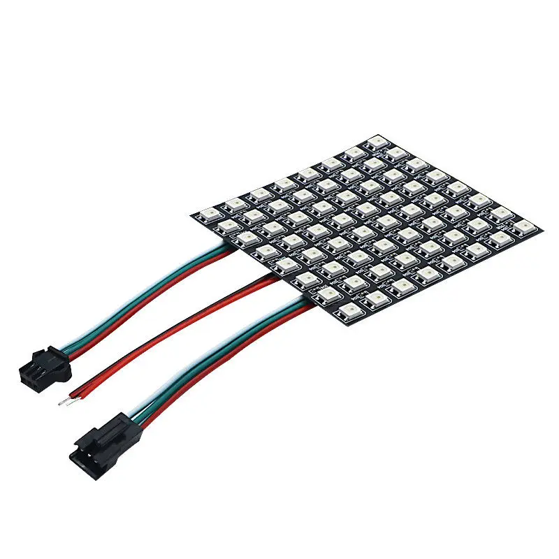Полноцветная светодиодная панель RGB матричный модуль SMD 5050 WS2812B 8*8/8*32/16*16 пикселей 5