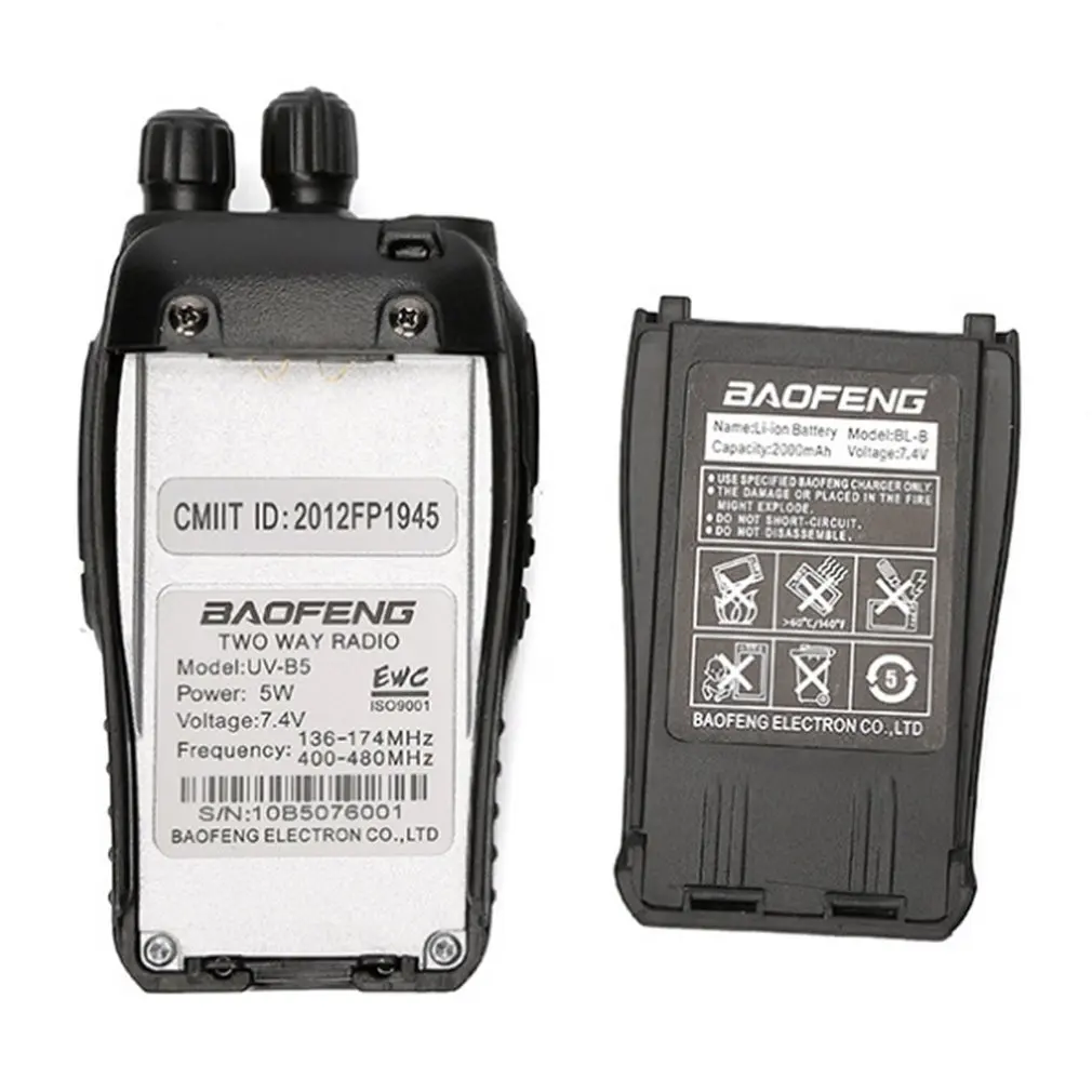Baofeng UV-B5 Портативный иди и болтай Walkie Talkie “иди двойной ремешок два варианта Ham