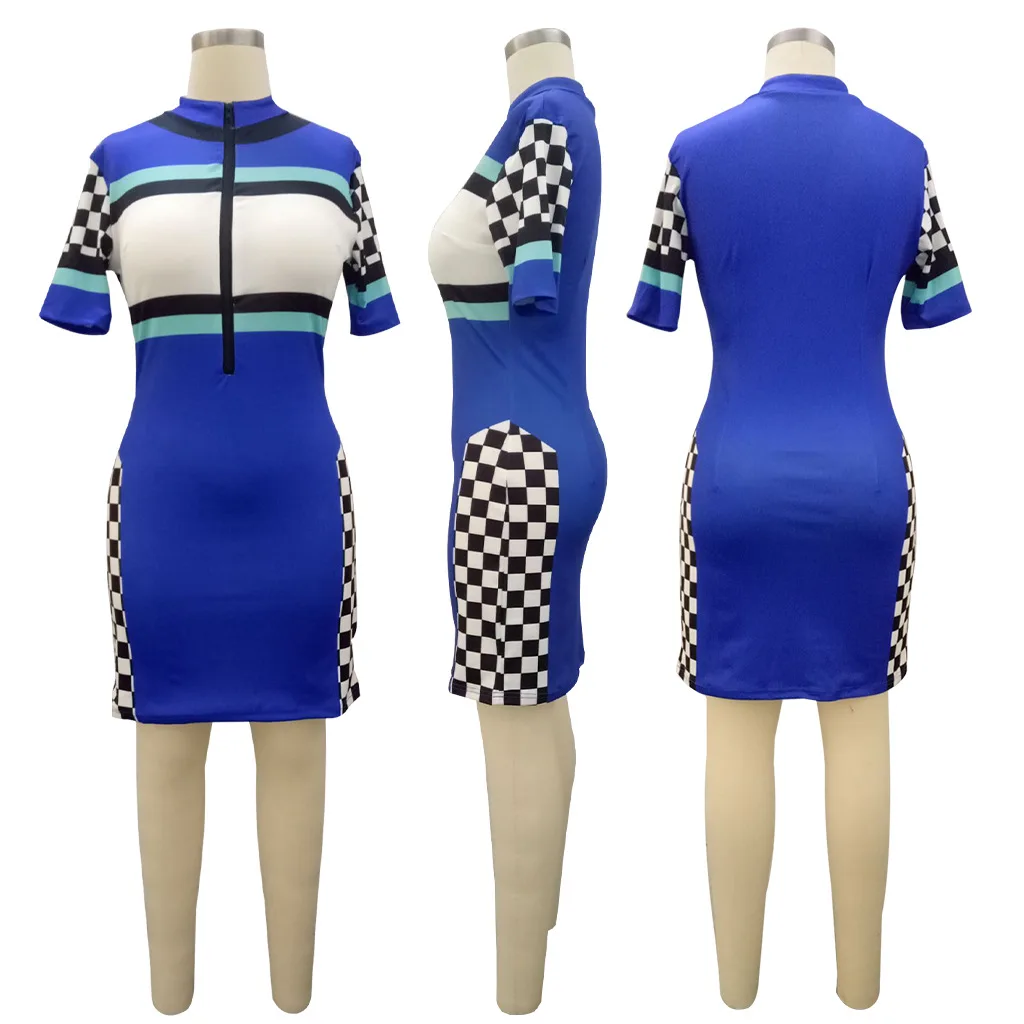 Элегантные клетчатые платья для женщин Повседневная Уличная одежда облегающие