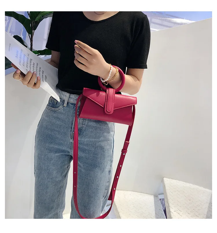 Fluorescent Color Envelope Bag For Ladies Retro High Quality Pu Leather Handbags Female Wome Elegant Korean Style Crossbody Bags