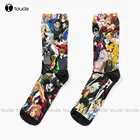 Женские Походные Носки с рисунком из аниме, японские, стиль унисекс, для взрослых и подростков, Молодежные носки с цифровым принтом 360 , забавные носки