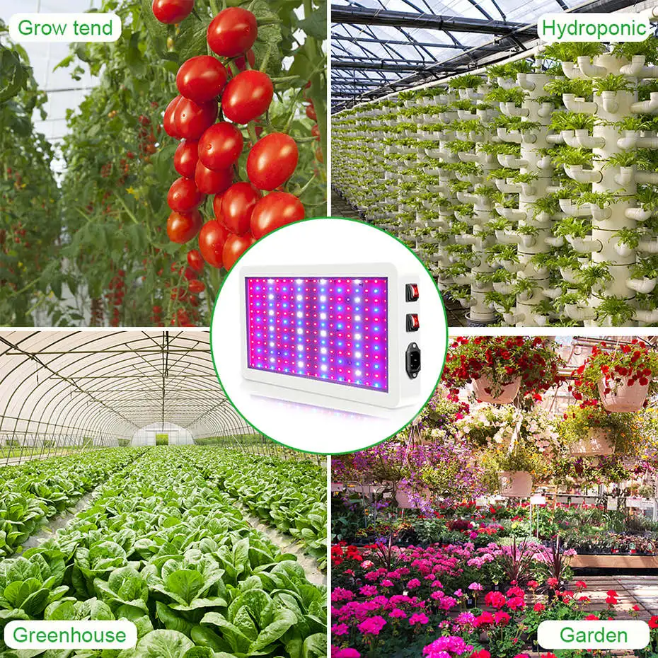 

100W 200W LED Grow Light Veg/Bloom Mode Waterproof Phytolamp Phyto Growth Lamp Full Spectrum Plant Lighting For Indoor Grow Tent