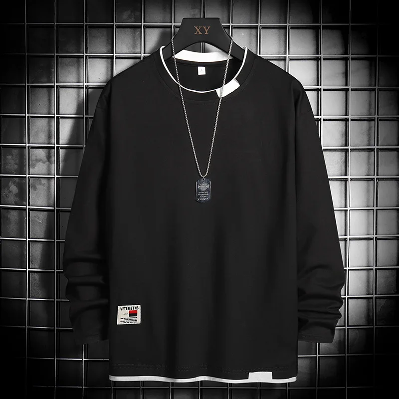 Толстовка мужская с круглым вырезом модная уличная одежда в стиле хип-хоп худи