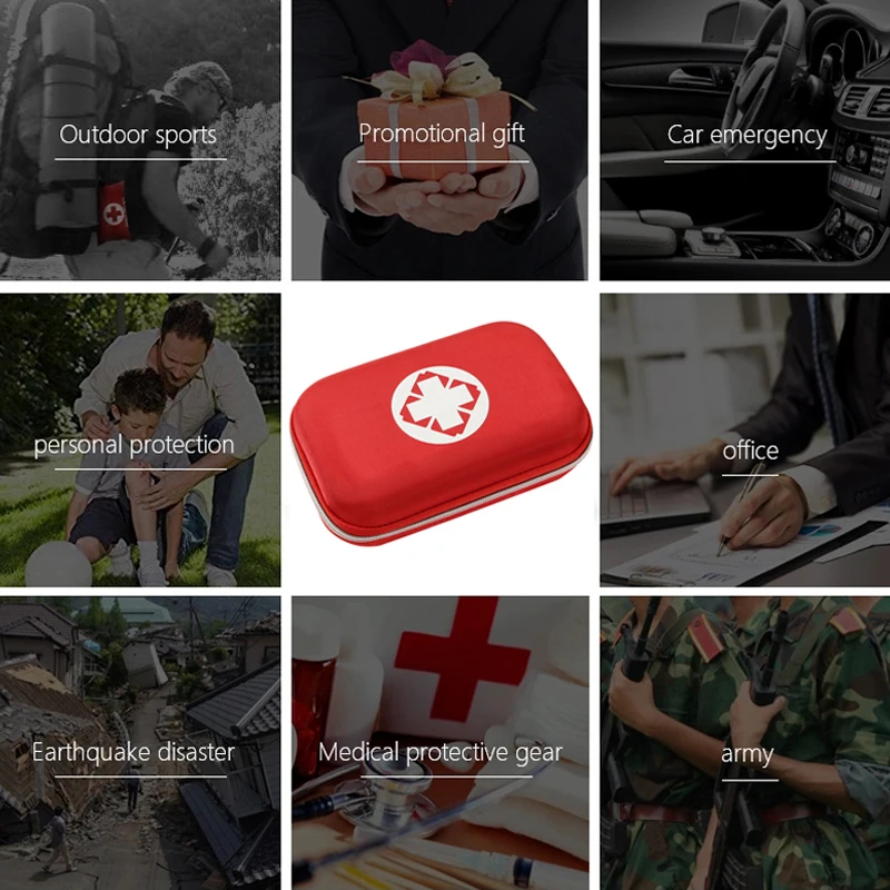 

Mini Tactical First Aid Bag Emergency Survival Kit for Home Camping Outdoor Medical Pouch Portable Travel Set Red Black Orange