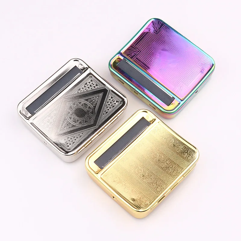 

78MM metal cigarette case manual semi-automatic adjustable cigarette maker cigarette case smoking accessories wholesale