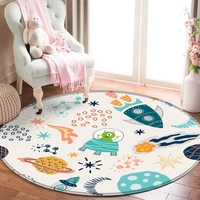 2021 round carpet decoration maison anti slip children flannel carpet living room alfombra habitaci%c3%b3n baby mat alfombra infant