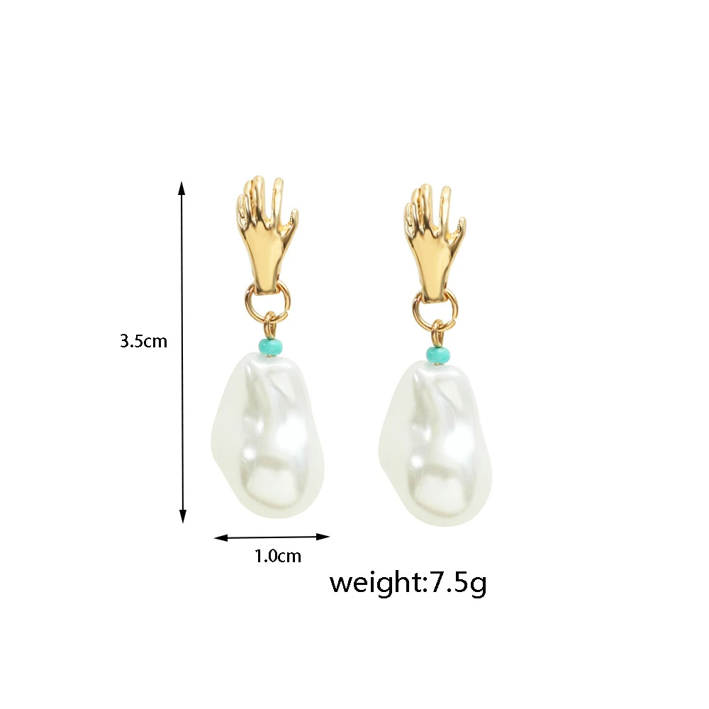

Temperament Of Restoring Ancient Ways Is Simple And Easy Women Earrings Baroque Irregular Geometry Creative Fashion Earrings